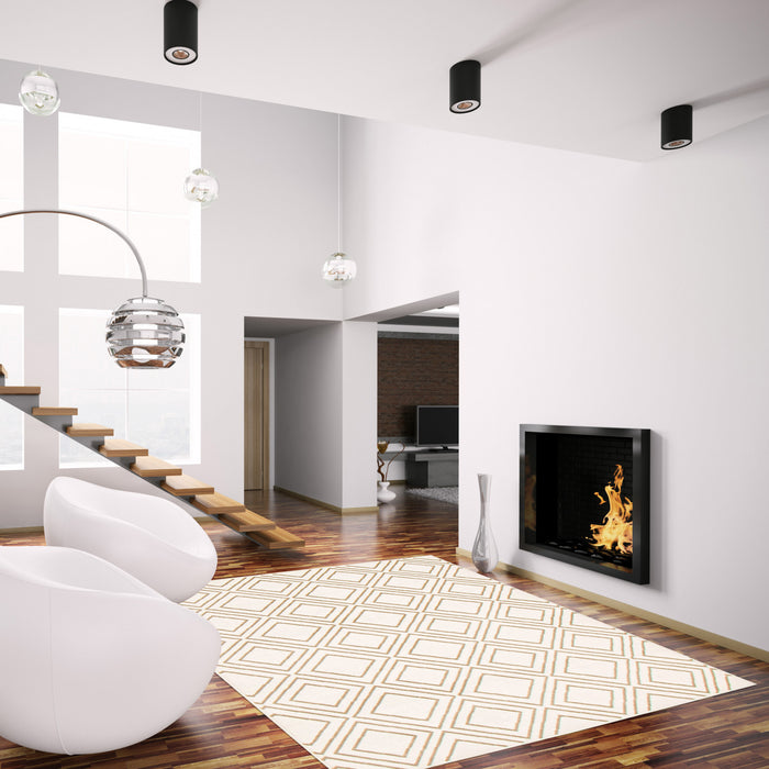 August Geod White-Tan 7'10\" x 10'2\" Area Rug