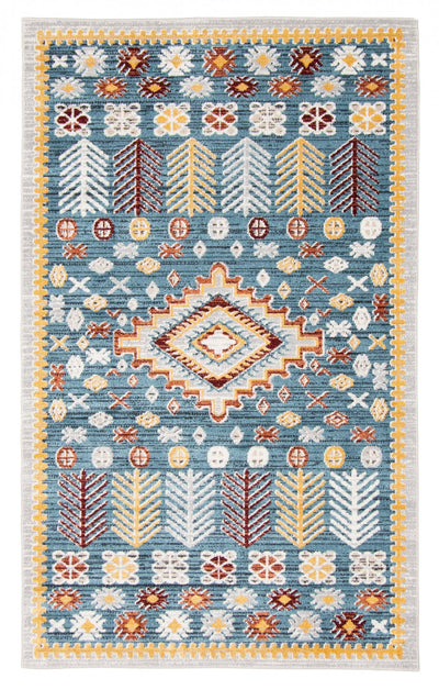 Gypsy Blue Machine Washable Area Rug - 8'0" x 10'0"