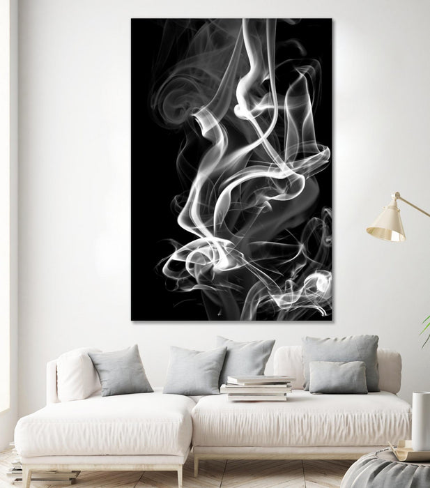 \"Black Smoke Abstract\" Giant Art 72x48 Wall Art