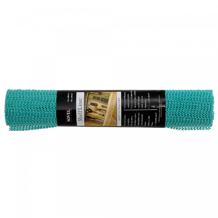 Anti Slip Pvc Mat Teal 12\" x 60\" - Set of 6 Kitchen Storage