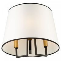 Coco 3-Light Black and Gold Semi-Flush Mount 