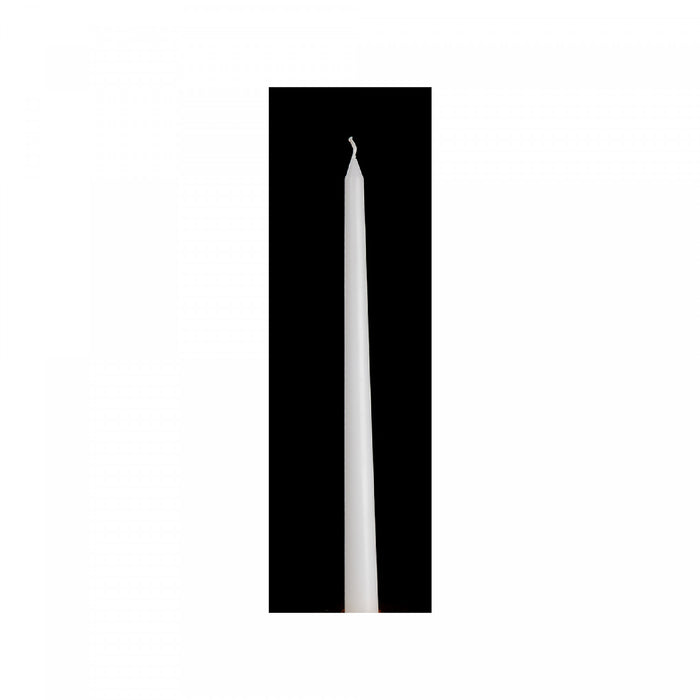12\" Unscented Tapers White - Set of 12 Candle
