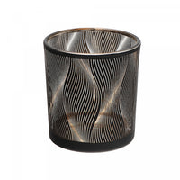 Glass Tealight Holder Waves - Set of 2 Candle Holder