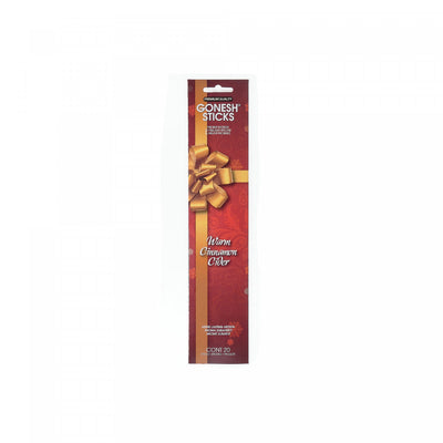 Gonesh Stick 20 Sticks Warm Cinnamon Cider - Set of 8 Incense Sticks|20 bâtons Warm Cinnamon Cider de Gonesh - ensemble de 8 paquets de bâtons d’encens
