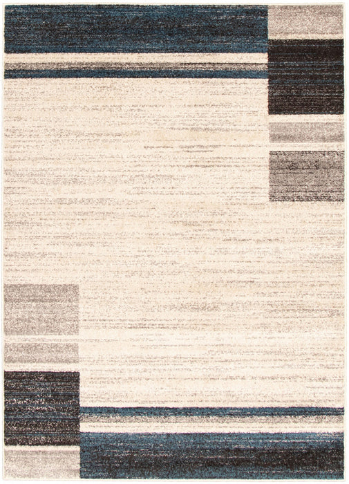 Aya Ivory-Blue Area Rug - 5'3\" x 7'3\"