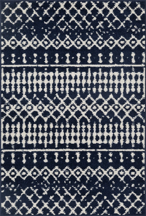 Lav Navy Mor 5x8 Area Rug|Carpette Lav bleu marine à motifs marocains 5 x 8|D80GSARD