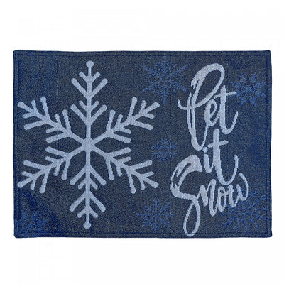 Tapestry Placemat Let It Snow 13 x 18 - Set of 12|Napperon 13 x 18 en tapisserie « Let It Snow » - ensemble de 12