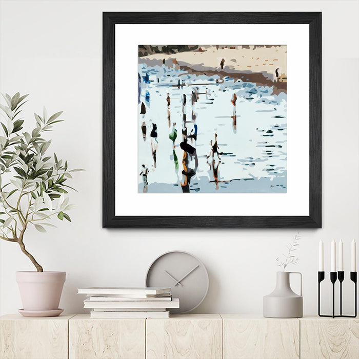 \"Self Reflection\" Matted and Framed Black 30x30 Wall Art