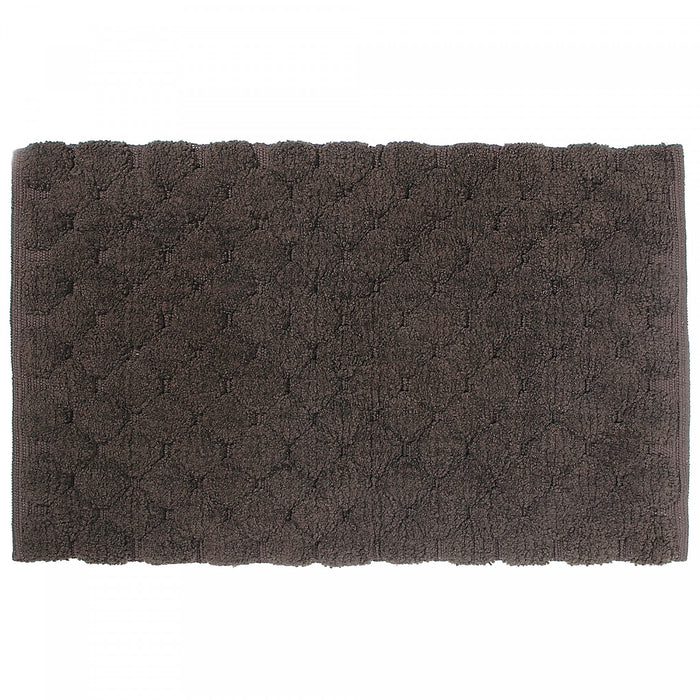 Handwoven Pompom Bathmat Chocolate 20 x 32 Bathmat