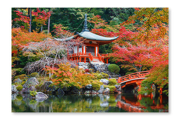 Early Autumn At Daigoji Temple 16x24 Wall Art Fabric Panel Without Frame