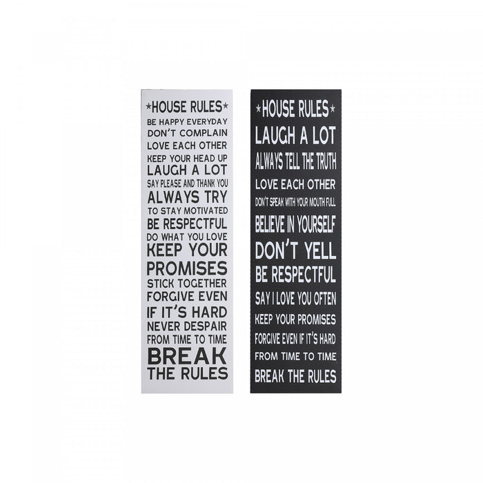 Canvas Wall Art House Rules Assorted - Set of 2 Wall Decor