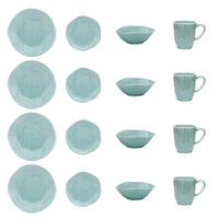 Ryo 16-Piece Dinnerware Set - Aqua 