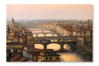 Florence Ponte Vecchio 28x42 Wall Art Fabric Panel Without Frame