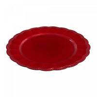 Charger Plate Scallop Edge Red 13