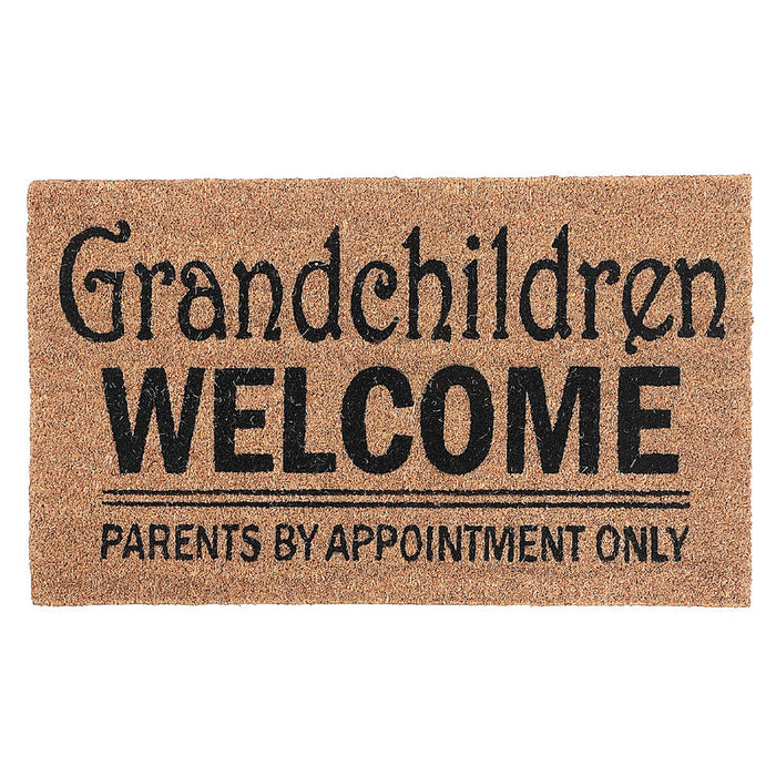 Coir Door Mat Grandchildren Welcome Parents by Appt Floormat