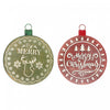 Round Ornament Hanger with Engravings - Set of 2
