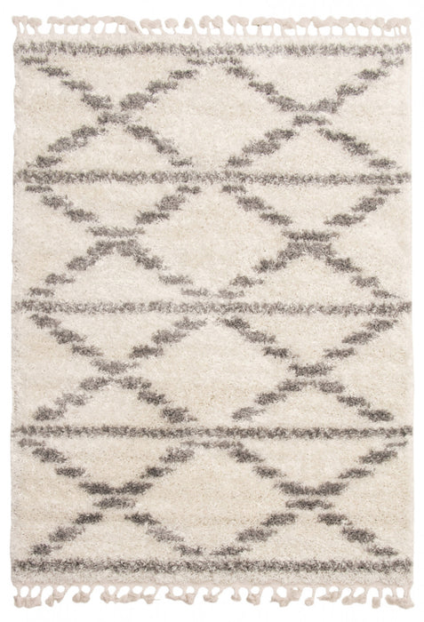 Helma Liv Cream Shag 5'3\" X 7'3\" Area Rug