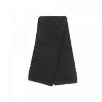 Basketweave Hand Towel 16 x 27 Black - Set of 6 Towels