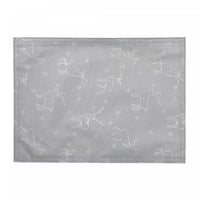 Lurex Placemat Silver Reindeer - Set of 12