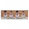 Coir Door Mat Quadruple Snowman - Joyeux Noel 16 x 48 Floormat
