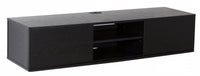Agora Wall Mounted Media Console - Black Oak 