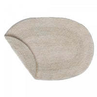 Reversible Cotton Oval Solid Color Bathmat 16 x 24 Ivory - Set of 2