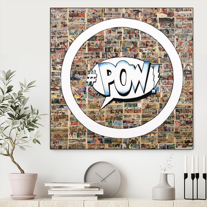 \"Smoke Circus I\" Canvas Framed Black 20x20 Wall Art