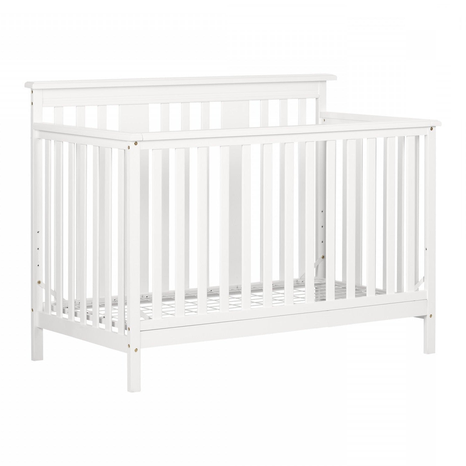 Cotton Candy Baby Crib 4 Heights With Toddler Rail Pure White
