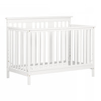Cotton Candy Baby Crib 4 Heights With Toddler Rail - Pure White 