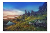 Dramatic Highland Pinnacles Old Man of Storr Skye Scotl 16x24 Wall Art Fabric Panel Without Frame