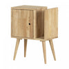 Kodali Solid Wood End Table With Storage - Natural Wood