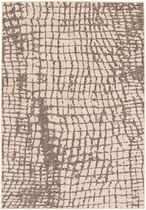 Sadie Safari Silver-Black Area Rug - 3'11\" x 5'7\"
