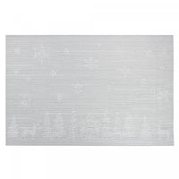 Vinyl Placemat Winter Forest Silver - Set of 12