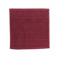 Basketweave Wash Cloth 12 x 12 Burgundy - Set of 6 Towels