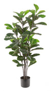 Artificial 57\" Fiddle Leaf Indoor & Outdoor In Black Pot