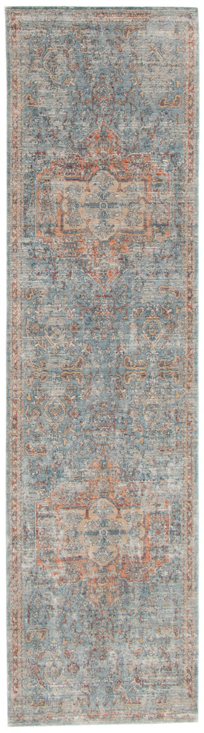 Baina Heriz Blue Area Rug - 2'8" x 10'2"
