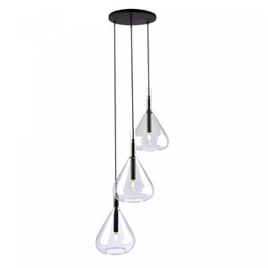 Conic 3-Light Black Pendant