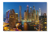 A View Of Dubai Marina 28x42 Wall Art Frame And Fabric Panel