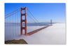 San Francisco Golden Gate Bridge in Fog 2 16x24 Wall Art Fabric Panel Without Frame