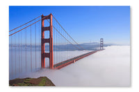 San Francisco Golden Gate Bridge in Fog 2 16x24 Wall Art Fabric Panel Without Frame