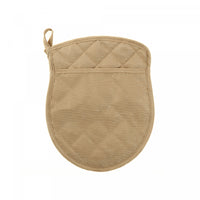 Quilted Potholder with Pocket Taupe - Set of 4
