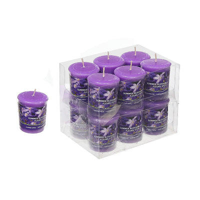 Mushroom Votive Summer Blossom Candle - Set of 12|Bougie Mushroom Votive arôme de fleurs d'été - ensemble de 12
