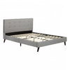 Fusion Full Complete Upholstered Bed - Soft Grey