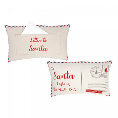 To Santa Postcard/Letters Cushion - Set of 2|Coussin carte postale « To Santa » et « Letters to Santa » - ensemble de 2