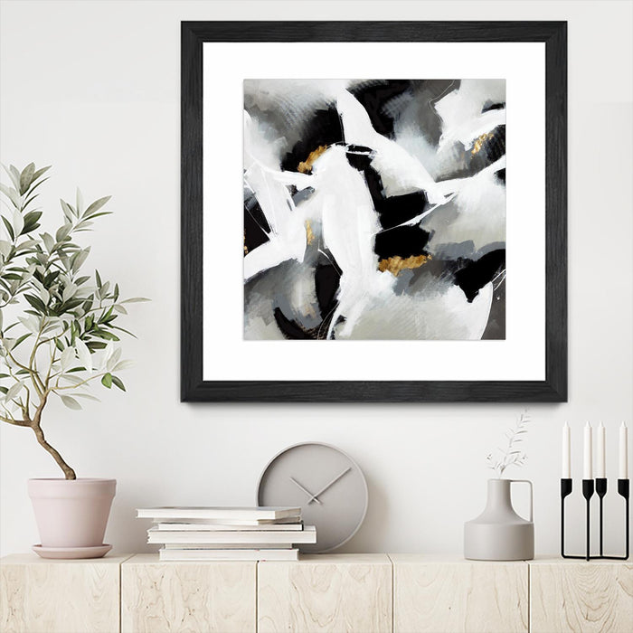 \"Driven To Dig In\" Matted and Framed Black 30x30 Wall Art