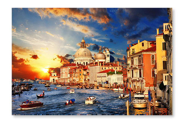 Amazing Venice On Sunset 16x24 Wall Art Frame And Fabric Panel
