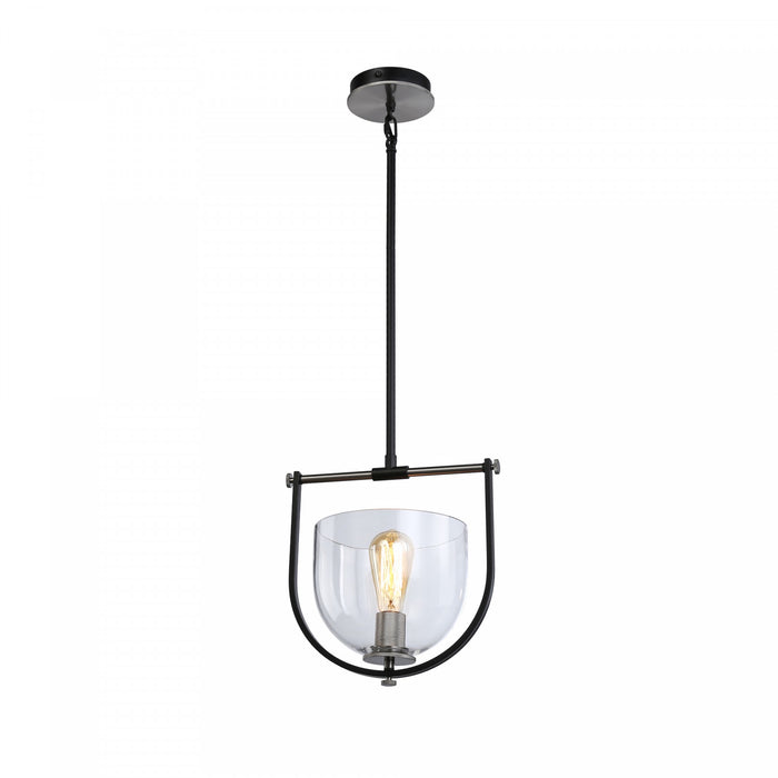 Cheshire Black & Nickel 1-Light Pendant