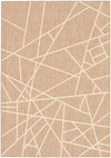 Sadie Abstract Taupe-Champagne Area Rug - 5'3