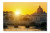 Rome Skyline with Vatican St Peter Basilica 28x42 Wall Art Fabric Panel Without Frame