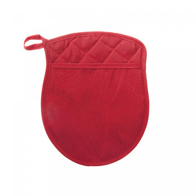 Quilted Potholder with Pocket Red - Set of 4|Poignée piquée rouge avec pochette - ensemble de 4